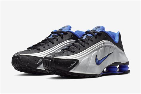 nike air shox blue silber|nike shox r4 silver price.